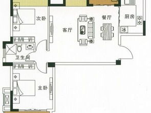 房型图两室一厅风水