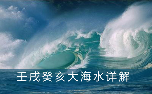 壬戌癸亥大海水是什麽意思（详解）