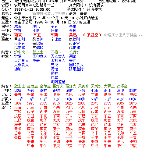 自己的八字怎么推算(八字对照表)