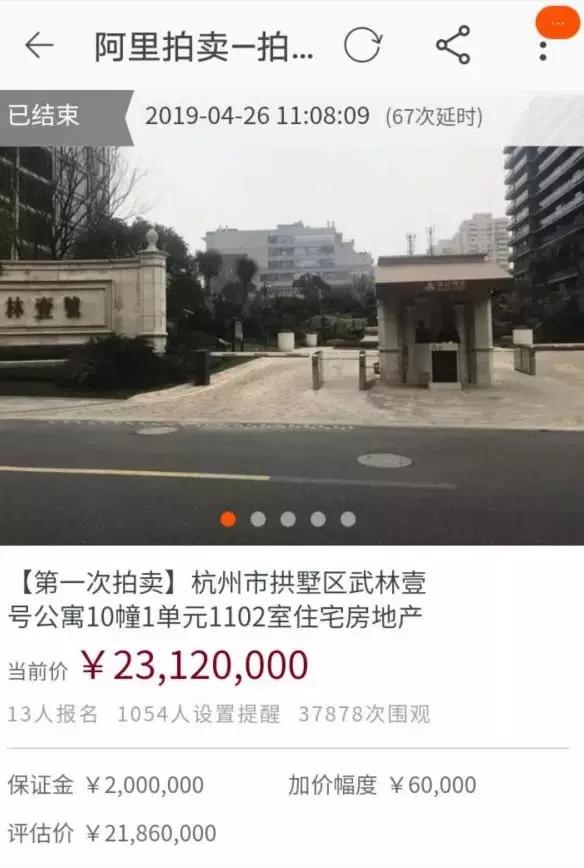 杭州豪宅武林壹号被疯抢，13人举牌89次，2312万成交！神秘买家是谁