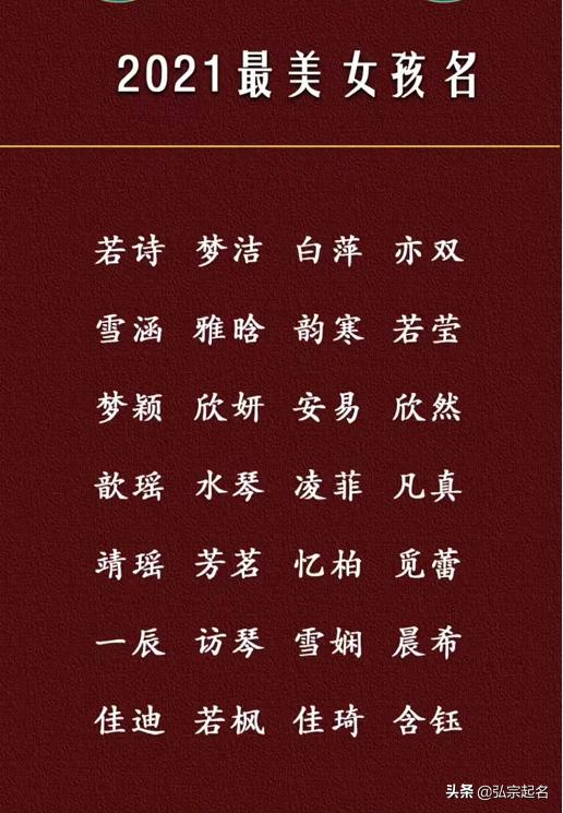 每个姓氏都有自己好听绝美的名字