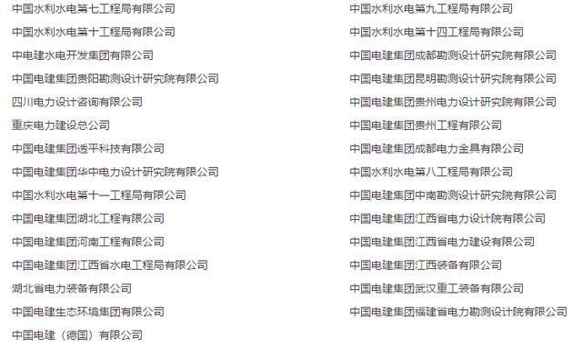 中建、中交、中电建、中能建、中铁、中铁建、中冶一次整明白