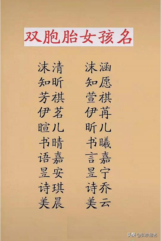 瀹濆疂璧峰悕锛氬弻鑳炶儙濂冲杩欎箞鍙栧悕娓╁鍙汉