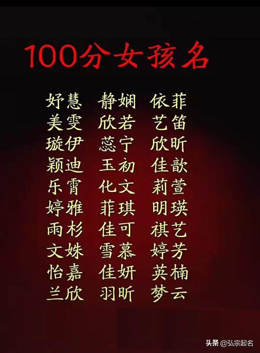 宝宝起名：100分的女孩名，好听又时尚