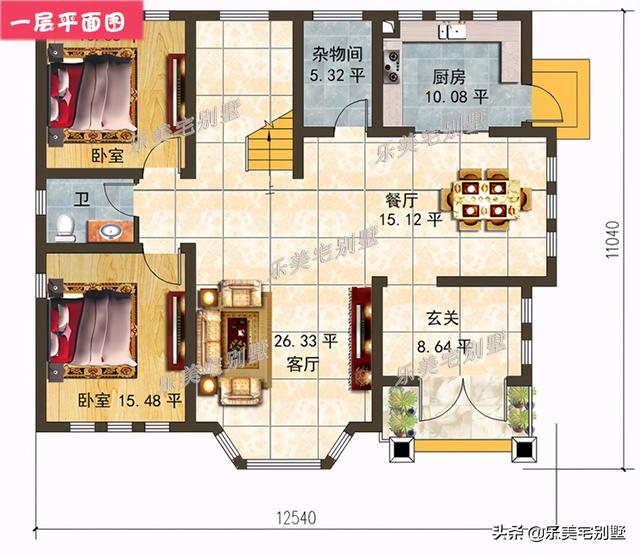 7套农村二层别墅房屋设计图，双露台+卧室套间，风水布局好