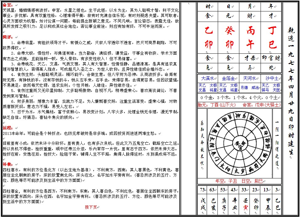 八字结果_测八字算命