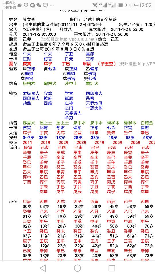 八字排大运_八字大运流年排盘详解