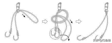 图解钓鱼圈八字环，主线，竿稍，鱼钩，太空豆，鱼线等创新绑法