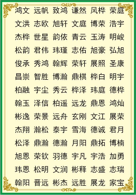 八字起名子，起名字大全男孩生辰八字起名