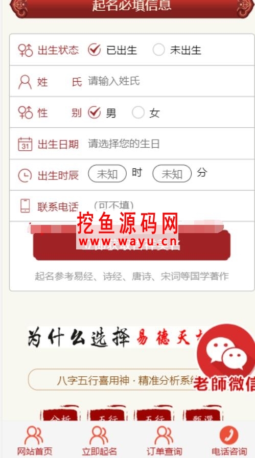 取名程序，取名大师免费取名