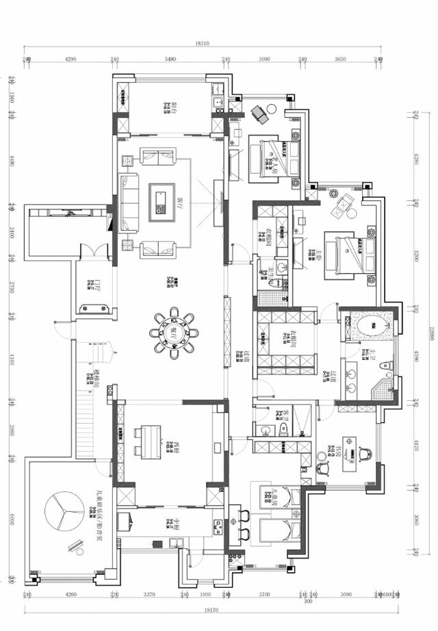 合肥最美家：坐标益力檀宫，360m²黑蓝灰现代轻奢，double舒适