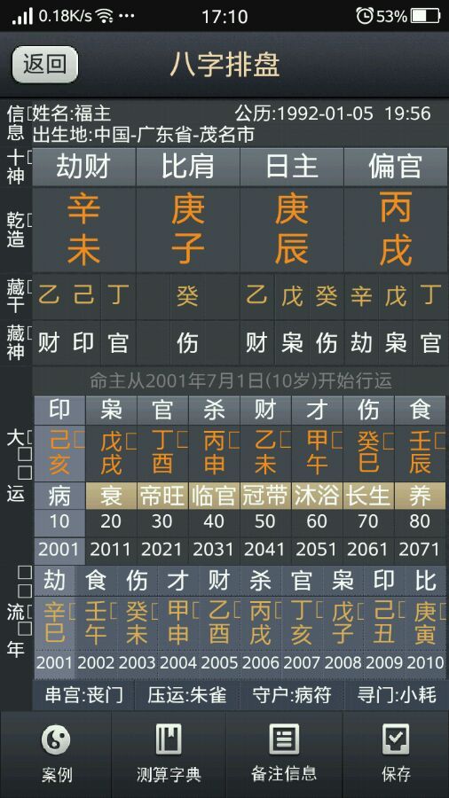 免费算四柱，八字里有三个偏印男命