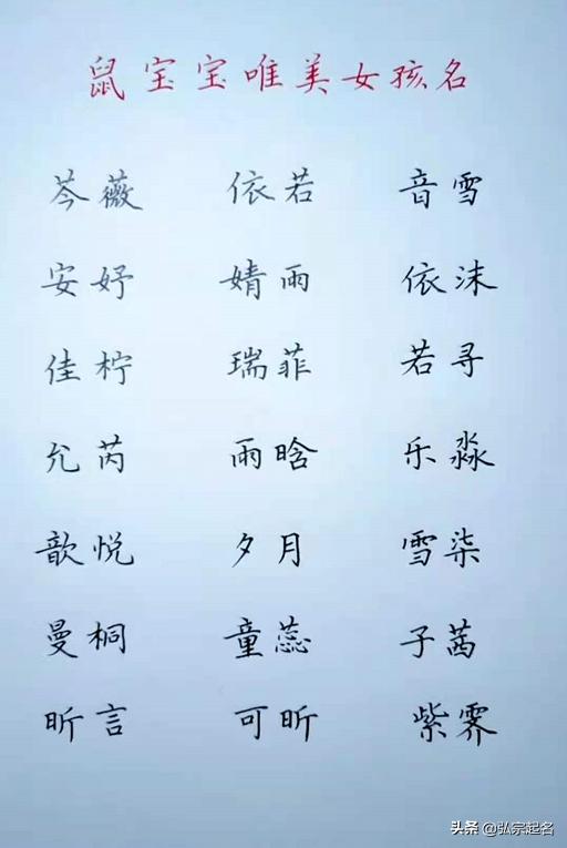 鼠年出生的宝宝这么取名，女孩名字更唯美，男孩名字很潇洒