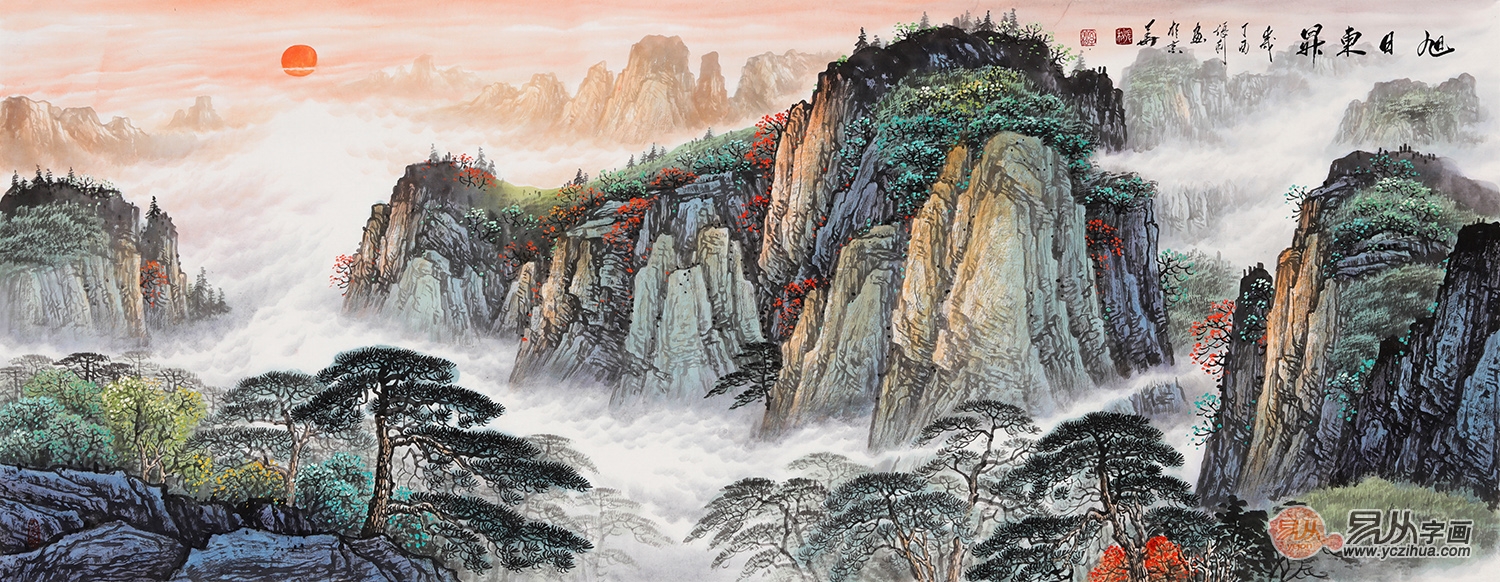 山水画风水，山水画招财