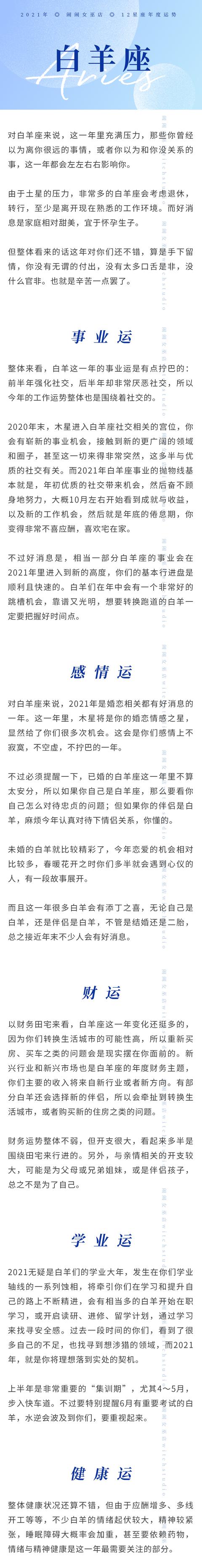 2021十二星座各方面运势如何