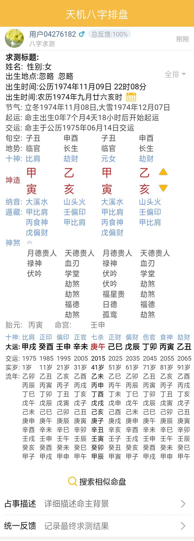 比劫女命八字