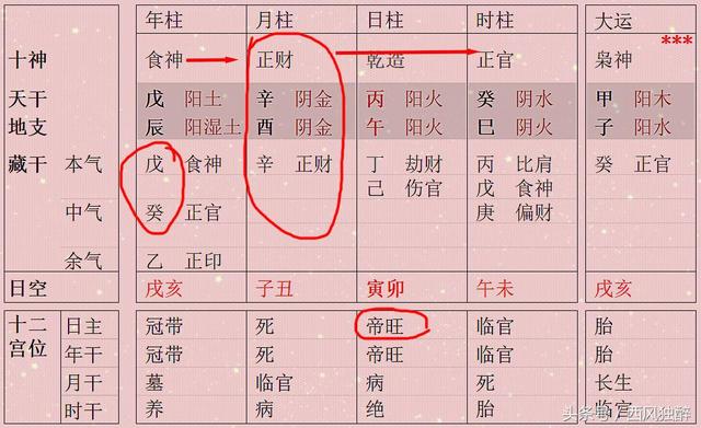 八字天干丙辛女命