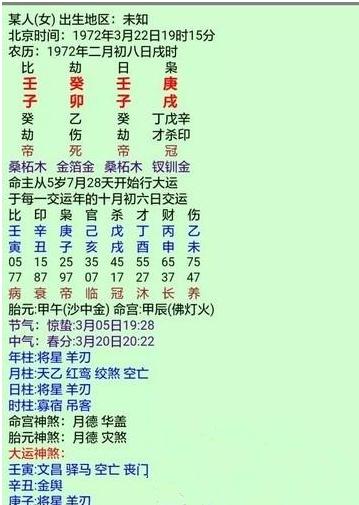 八字批命实例分析图